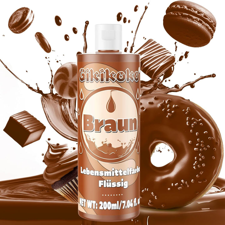 Lebensmittelfarbe - Gikikoko 200Ml Lebensmittelfarbe Flüssig Hoch Konzentriert, Lebensmittelfarben, Food Coloring Für Backen, Macaron, Cake, Jello, Fondantieren, Kuchen, DIY Slime (Blau)