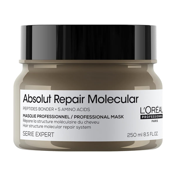 L'Oréal Professionnel Mască pentru păr structural deteriorat, Reparare moleculară profundă pentru mai multă suplețe, Cu peptide bonders și 5 aminoacizi, Series Expert, Absolut Repair Molecular Mask, 250ml Masca de par Naty Shop 250 Ml (1 pachet)