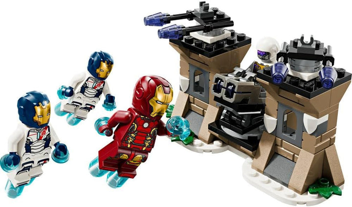 LEGO Marvel Iron Man & Iron Legion Vs. Hydra Soldier, Avengers Building Toy, Creative Playset pentru copii și fanii supereroilor, cadou pentru băieți și fete de la 6 ani 76288