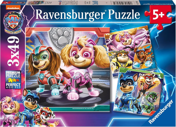 Ravensburger Children's Puzzle 05708 - PAW Patrol Power - 3X49 piese PAW Patrol the Mighty Movie Puzzle Pentru copii cu vârsta de peste 5 ani