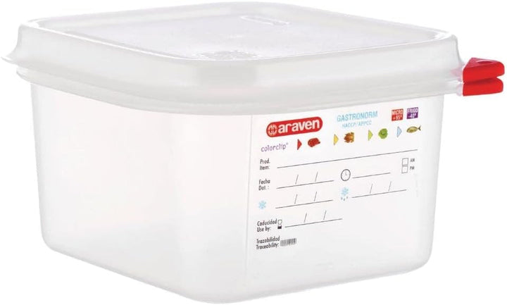 03350 PP Recipient pentru alimente GN cu capac, 1,1 l, 65 mm (4 bucăți) Cutii depozitare alimente Naty Shop 1.7Ltr