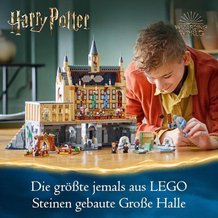 Castelul Hogwarts LEGO Harry Potter: Sala Mare, jucărie de colecționat, cu 11 minifigurine, inclusiv Hermione Granger, cadou magic pentru băieți și fete 76435