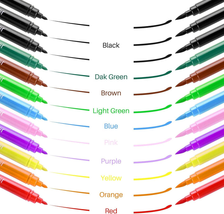 Tesyeux 12PCS Lebensmittelfarbe Stifte Backen,10Farben Dual Tip Coloring Essbarer Markerstift,Food Pen,Diy Ostereier Geburtstag Zum Dekorieren,Für Kuchendeko
