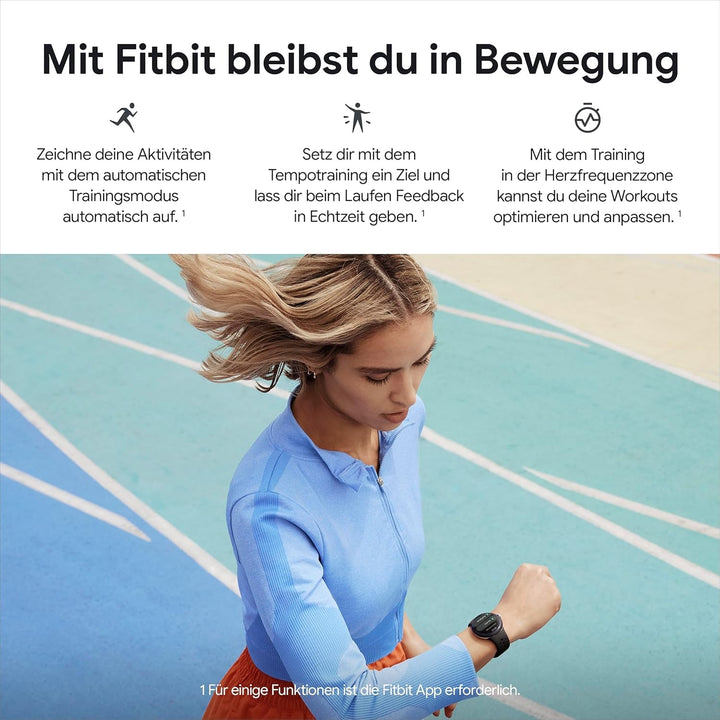 Google Pixel Watch 2 - cele mai bune de la Google și Fitbit - măsurarea ritmului cardiac, gestionarea stresului, funcții de securitate - Android - carcasă din aluminiu negru mat - curea sport din obsidian - LTE