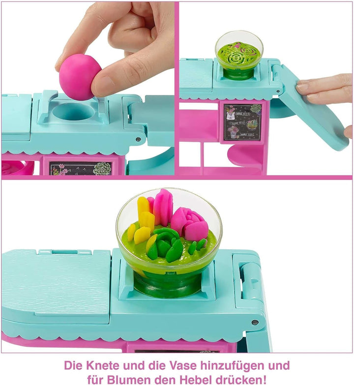 Barbie You Can Be Anything series, Florar, păpușă cu păr blond, lut de modelare pentru flori, accesorii, cadou pentru copii, jucărie de la 3 ani,Gtn58