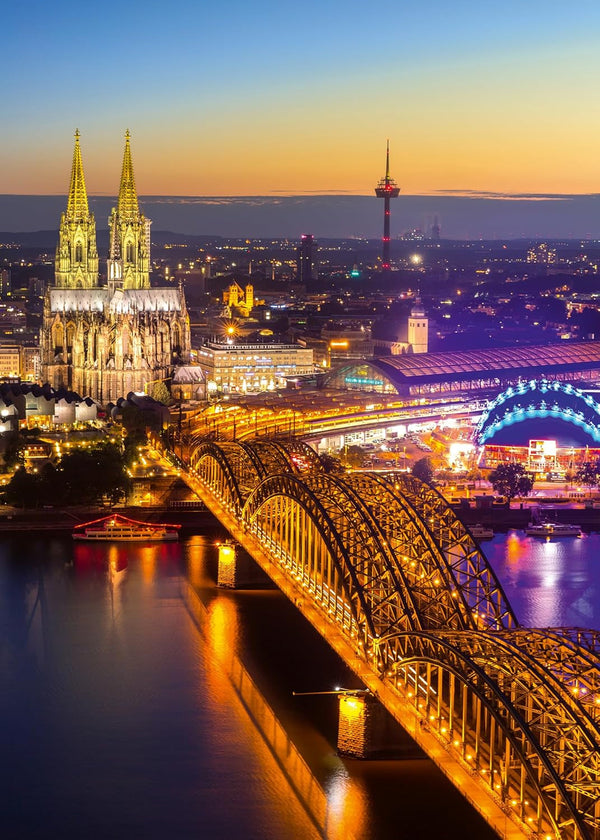 Ravensburger Puzzle 12000364 1000 piese - Leuchtendes Köln - Puzzle pentru adulți și copii de la 14 ani, Puzzle cu motivul orașului Köln, [Exclusiv la Amazon]