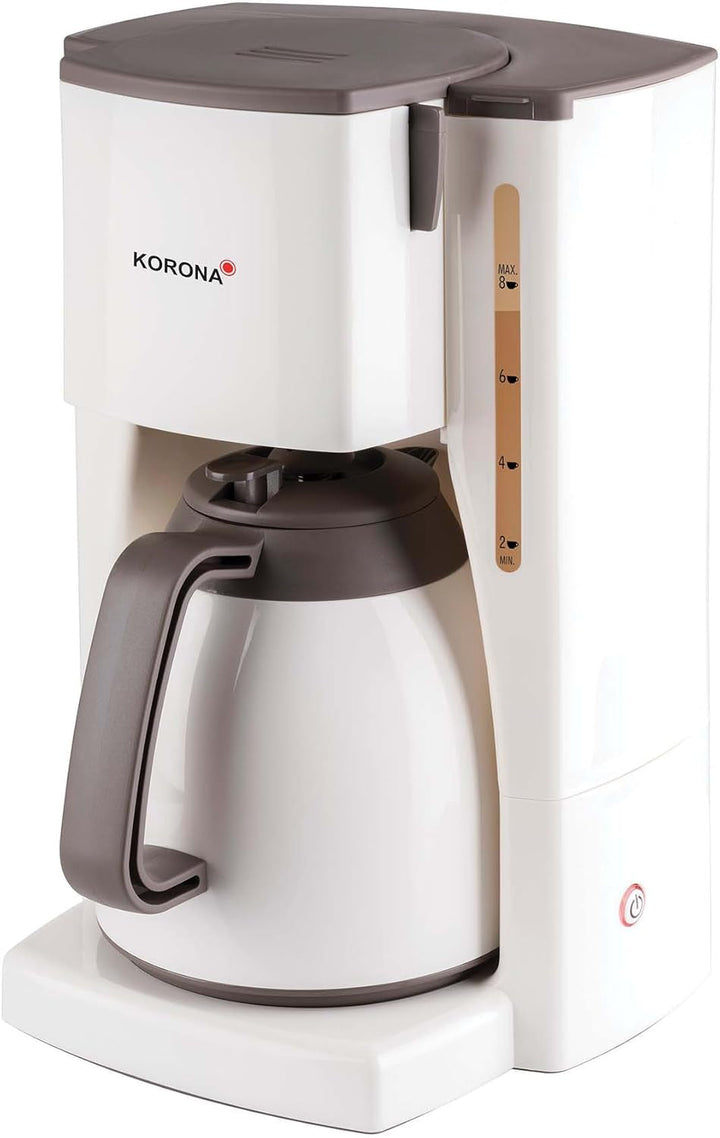 Korona 10311 Cafetieră cu ulcior termo suplimentar - filtru de cafea cu capacitate pentru 8 cești de cafea, negru