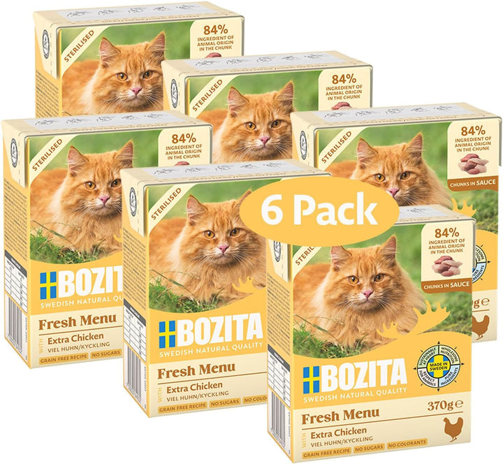 Bozita Mărunțișuri în sos cu pui și curcan Multibox 6X370G în Tetra