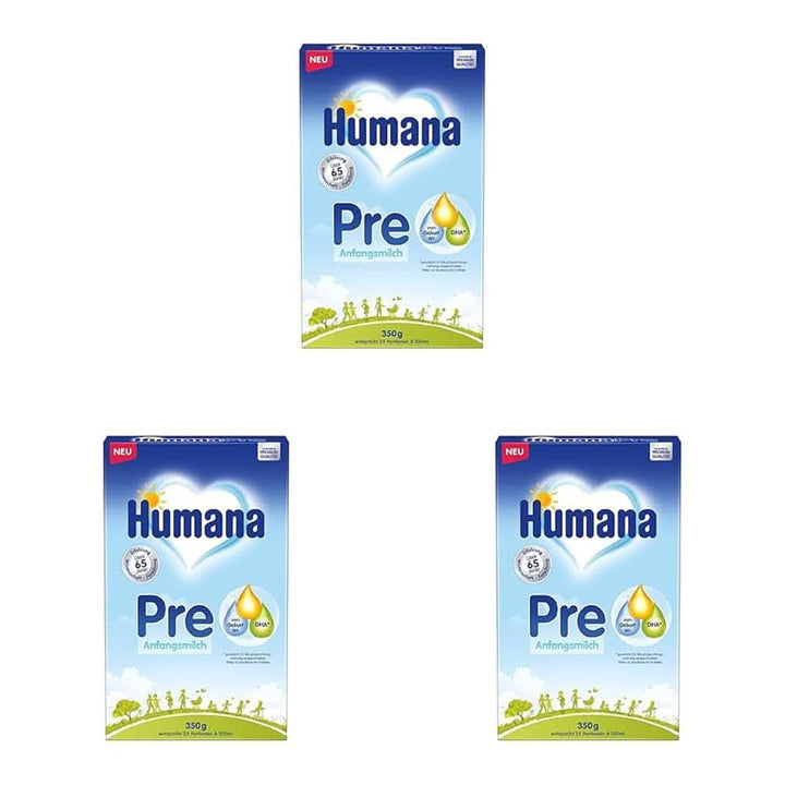 Humana Anfangsmilch Pre, Von Geburt An, Milchpulver Für Säuglingsmilch, Zusätzlich Zur Muttermilch Oder Als Alleinige Pre Nahrung, Babynahrung Mit DHA Und Nur Laktose, 750 G