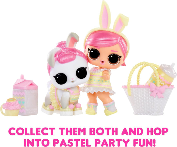 L.O.L. Surprise! Pastel Party Hops Tot - 1 păpușă ediție specială cu 6 surprize, inclusiv modă și accesorii magice de primăvară, două păpuși de colecționat, pentru copii de la 4 ani în sus