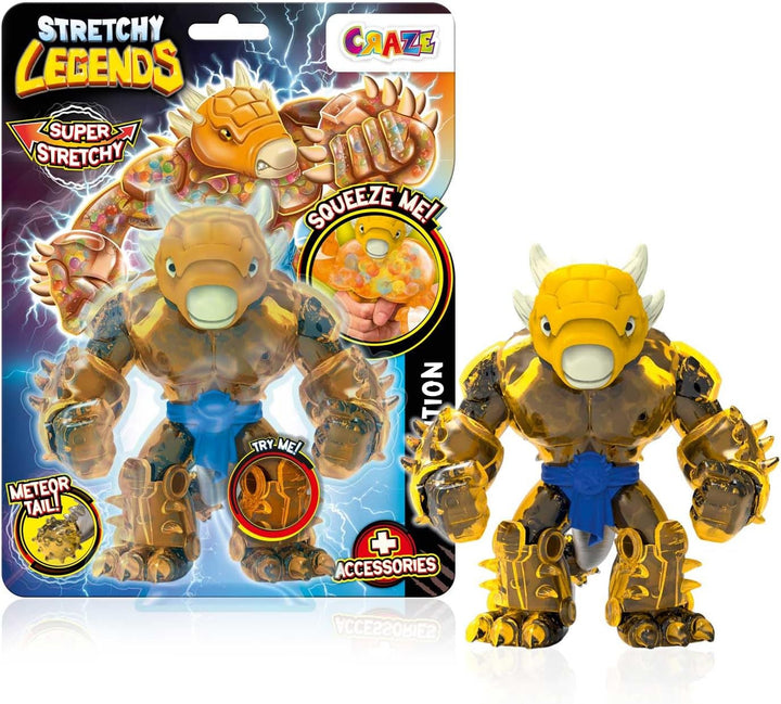 STRETCHY LEGENDS D'Molition - Figurine de acțiune elastice pentru copii, figuri de supereroi elastice pentru a colecta cu umplutură de slime