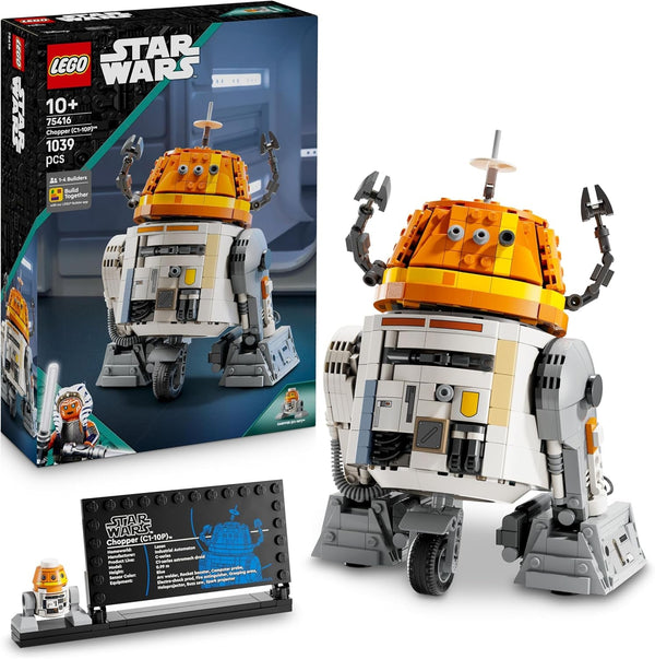 Figura LEGO Star Wars 75416 Ahsoka Astromech Droid Chopper (C1-10P) - jucărie cu cap mobil, brațe detașabile și roată centrală - cadou pentru fanii Ahsoka, băieți și fete de peste 10 ani
