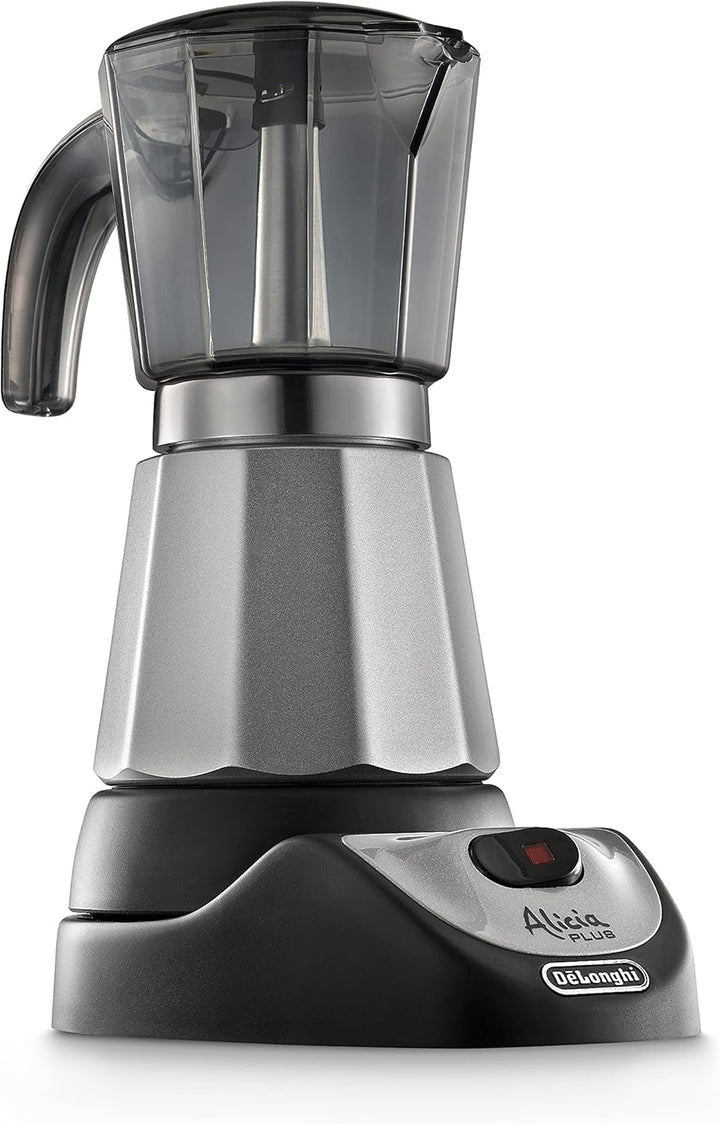 De'Longhi Alicia plus EMKM6.B ibric pentru moca (rotativ 360°, 550 W) argintiu-negru