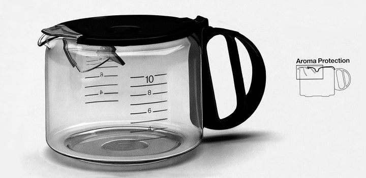 Espressor Braun KF 47 BK - Espressor cu filtru și cană de sticlă pentru cafea clasică la filtru, cafea aromatică datorită sistemului Optibrew, sistem anti-picurare, oprire automată, negru