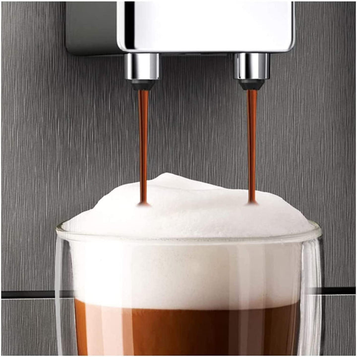 Melitta Avanza - Espressor complet automat cu sistem de lapte, espressor cu râșniță și rezervor de apă extra mare (1,5 l) pentru, de exemplu, cappuccino sau espresso, Mystic Titan