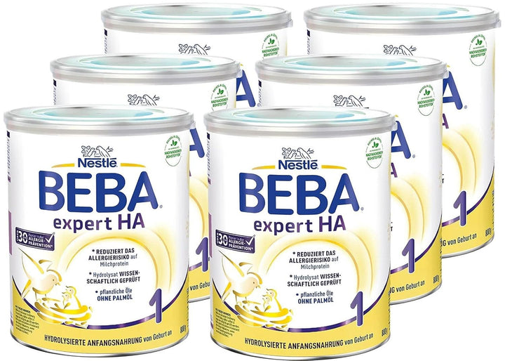 BEBA Expert HA 1 Hydrolysierte Anfangsnahrung, Säuglingsnahrung Von Geburt An, 6Er Pack (6 X 550G)