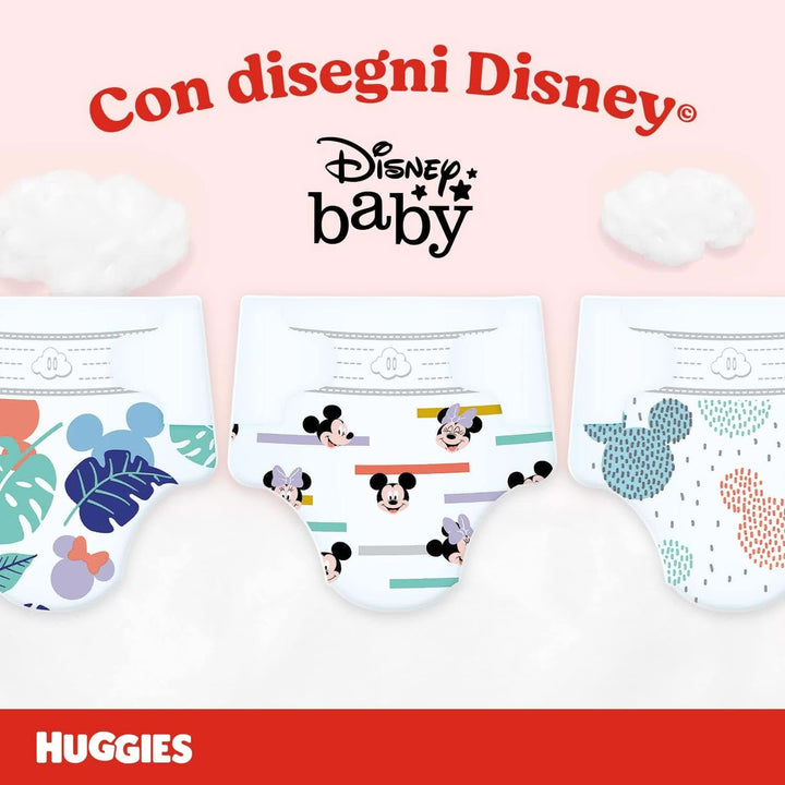 Huggies Ultra Comfort, scutece mărimea 4 (7-18 kg), design Disney, pachet de depozitare