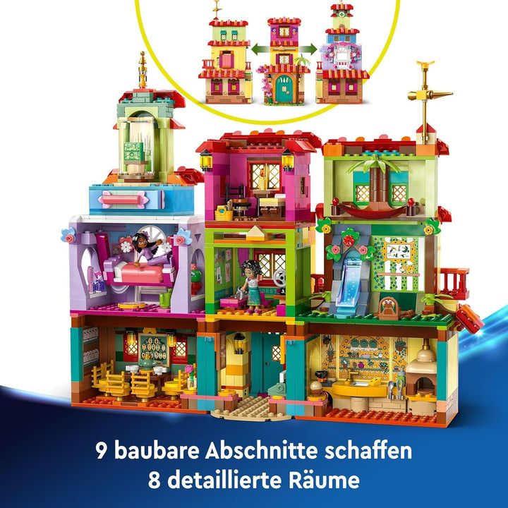 LEGO Ç€ Disney Encanto Casa magică a Madrigalilor, Casa de păpuși pentru copii cu figura de joc Mirabel, jucărie de construcție pentru fete și băieți de la 7 ani 43245
