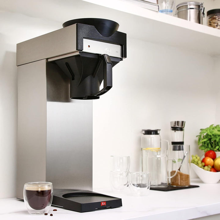 Melitta 20347 Filtru de cafea pentru carafe cu vid, 170 MT, 2.2L, oțel inoxidabil / negru
