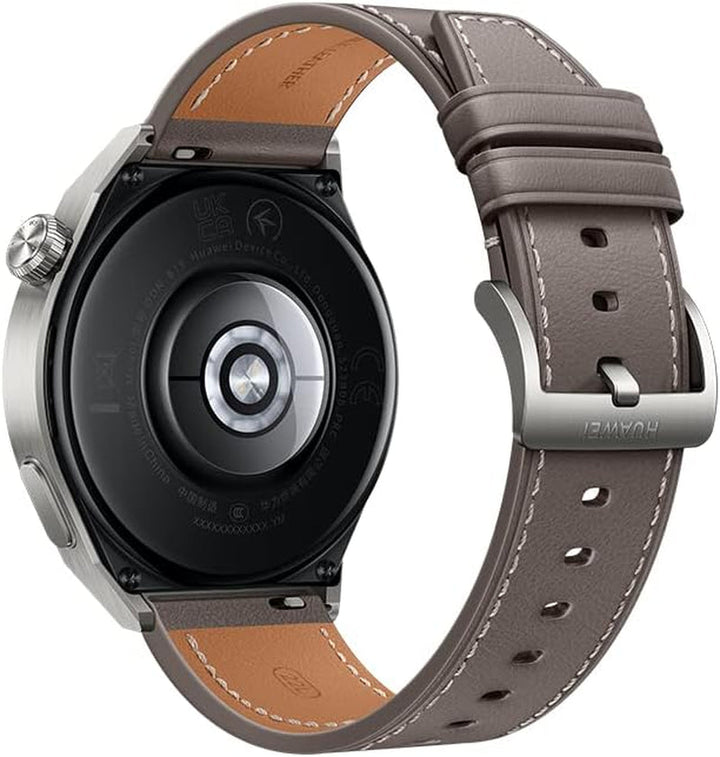 Ceas inteligent Huawei Watch GT 3 Pro 46mm, carcasă din titan, cristal de safir, mod de scufundare, durată lungă de viață a bateriei, încărcare wireless, monitorizarea ritmului cardiac și SpO2, apeluri prin Bluetooth, versiune germană, maro