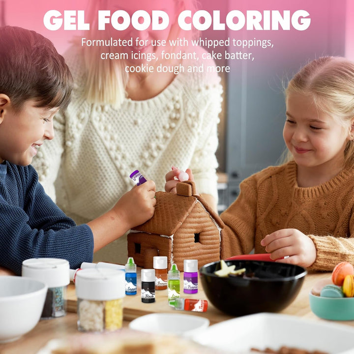 Lebensmittelfarbe Gel - 4.5Oz Konzentrierte Gel Lebensmittel Farben Für Kuchen Dekoration, Backen, Kekse, Macaron - Zuckerfrei Food Coloring Für Getränken, Tortendeko, DIY Slime, Osterei (Weiß)