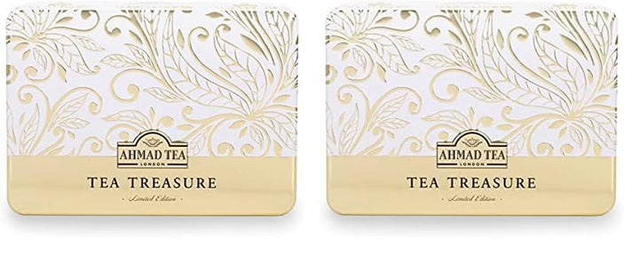 Ahmad Tea - Twelve Teas - Sortiment de 12 sortimente de ceai negru și ceai verde cu diferite arome - 60 pliculețe de ceai ambalate individual, sigilate pentru păstrarea aromelor, cu panglică, 120 g ceai