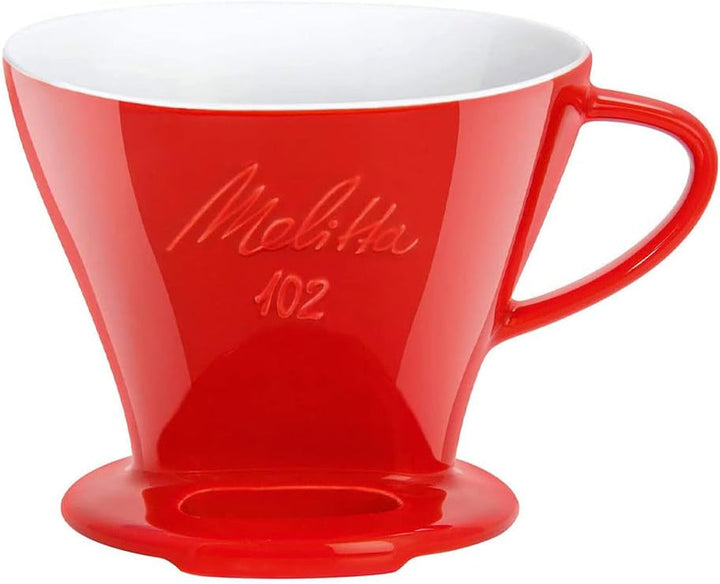 Melitta 219032 Filtru de porțelan Filtru de cafea dimensiune 1X4 roșu