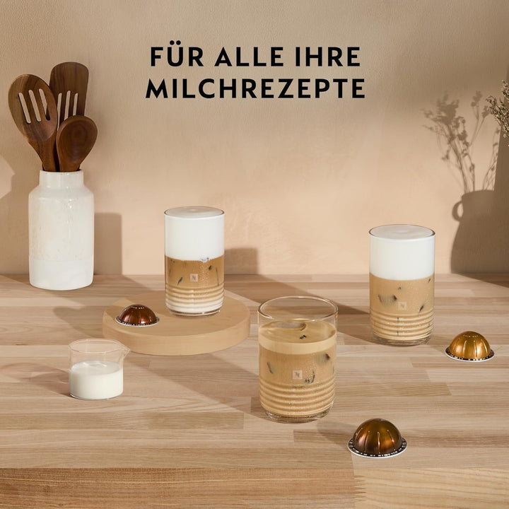 Aparat de cafea cu capsule Nespresso Krups XN9201 Vertuo Pop | Capacitate: 560 ml | Recunoaștere automată a capsulelor | Sistem one-touch | 4 dimensiuni ale ceștii | Timp de încălzire mai scurt | Durabil | Coconut White