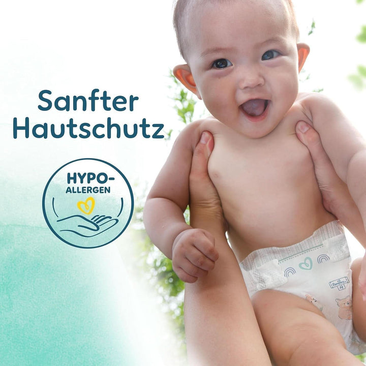 Pampers Baby Windeln Größe 2 (4-8 Kg) Harmonie, SPARPACKUNG Mit Doppelter Monatsbox, Sanfter Hautschutz Und Pflanzenbasierte Inhaltsstoffe, 408 Stück