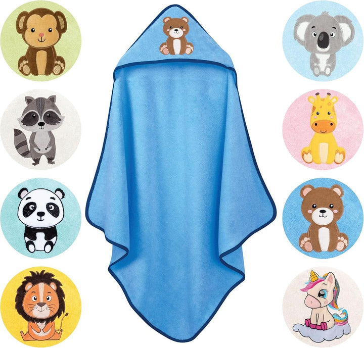 LAYNENBURG Premium Kapuzenhandtuch Baby - Badehandtuch Aus 100% Baumwolle - Oeko TEX - Handtuch Mit Kapuze Für Neugeborene & Kinder - Badetuch, Babyhandtuch Mädchen, Jungen (Einhorn 80 X 80Cm)