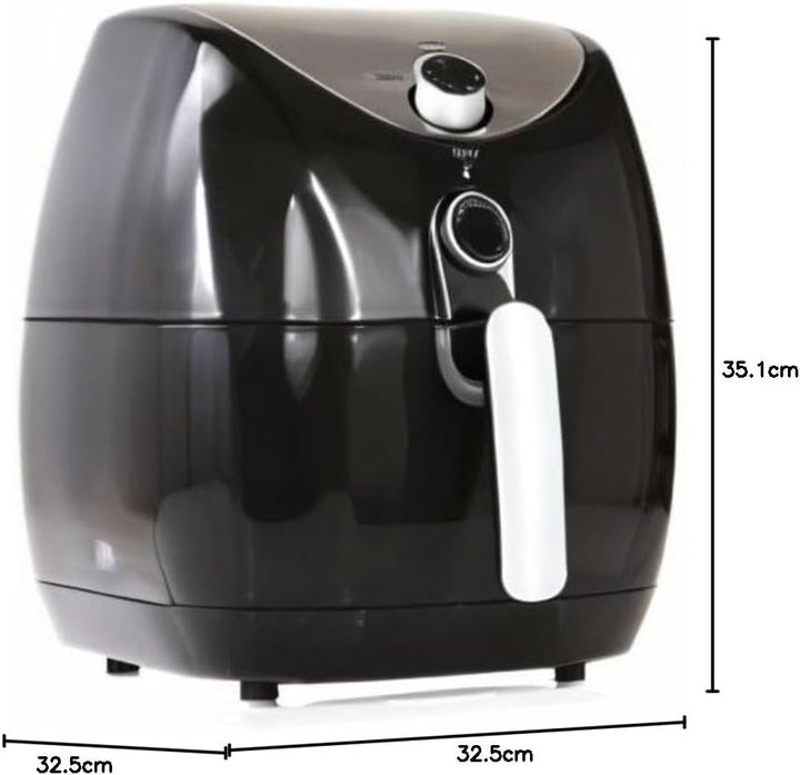 Tower T17021 Heißluftfritteuse Für Die Ganze Familie Mit Schneller Luftzirkulation - 60-Minuten-Timer - Airfryer 4,3L 1500W - Schwarz