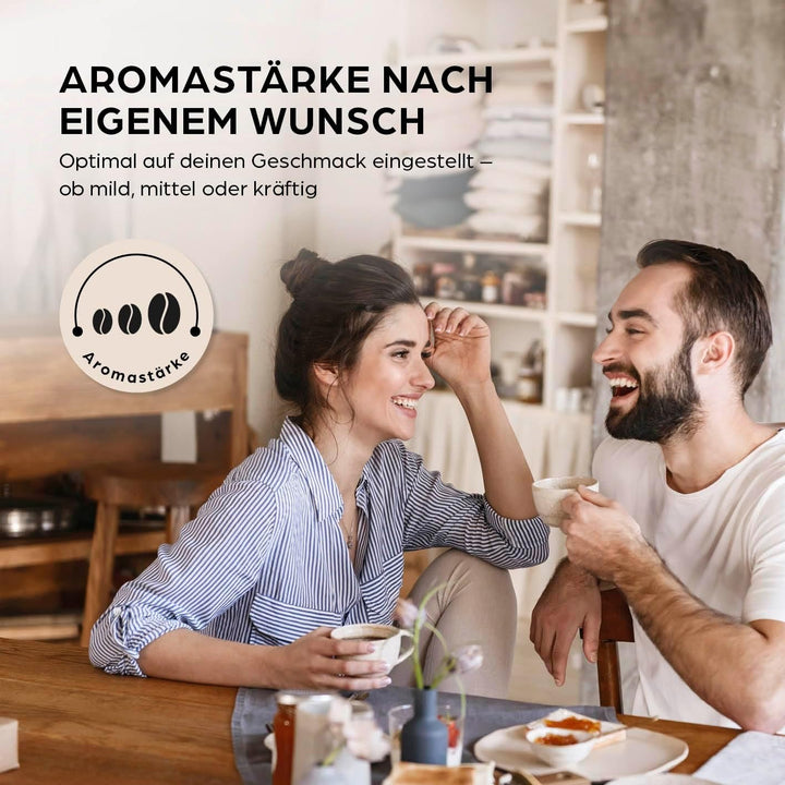 Espressor cu filtru Barista cu termos | Temporizator 24h și filtru permanent | Pentru 8 cești de cafea | Espressor pentru cafea măcinată [Oțel inoxidabil]
