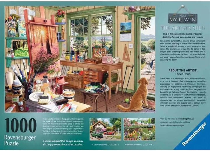 Ravensburger Puzzle 1000 piese - Adăpostul meu: magazia artistului