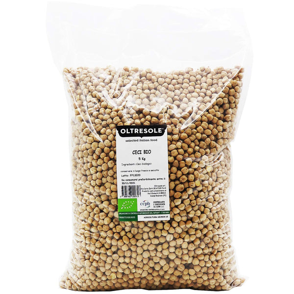 , Bio Kichererbsen 5 Kg, Getrocknete Bio Hülsenfrüchte Aus Kontrolliertem Anbau, Ideal Für Suppen, Salate, Gemüse Und Gesunde Rezepte, Convenience Größe