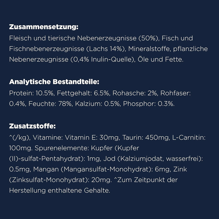 EUKANUBA Senior Cat Food Wet Grain Free - Hrană umedă premium cu mult somon pentru pisici în vârstă, 12 X 85 G