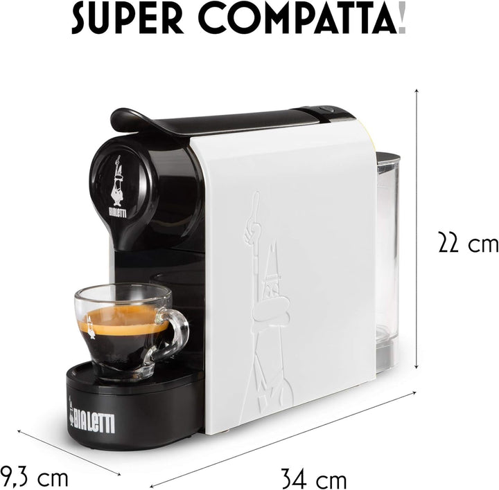 Bialetti Gioia Coffee Espresso Machine, alb