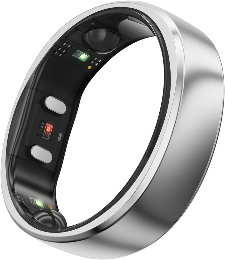 RingConn Gen 2 Smart Ring, primul sistem de monitorizare a apneei în somn din lume, fără abonament la aplicație, baterie cu autonomie de 12 zile, dispozitiv de urmărire a stresului, a ritmului cardiac și a sănătății femeilor, compatibil cu Android și iOS