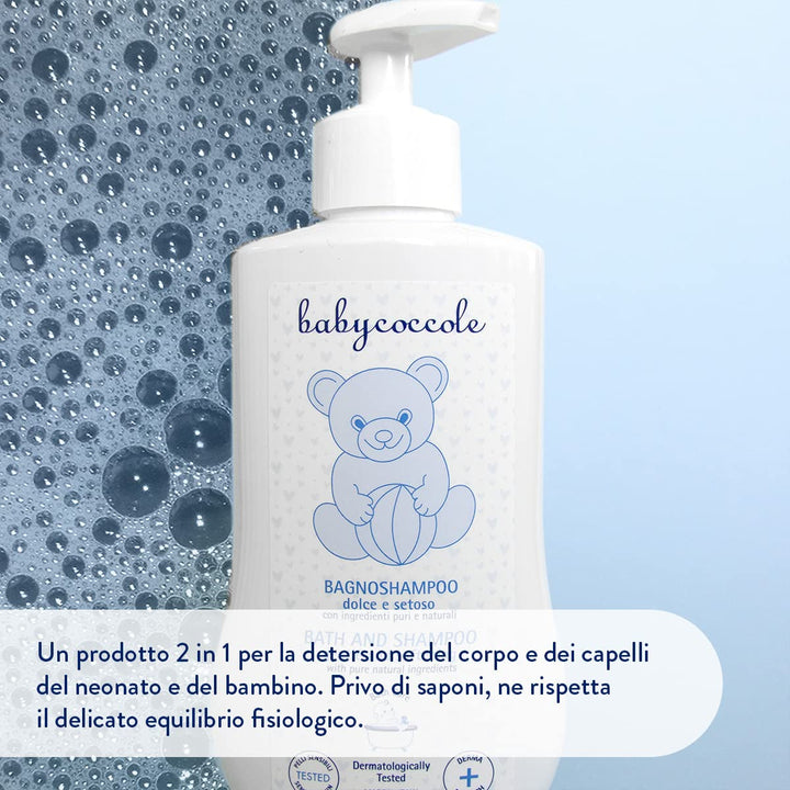 Babycoccole șampon de baie pentru bebeluși și copii, cu extracte de flori de lotus și ingrediente naturale, pentru piele sensibilă, 250 ml