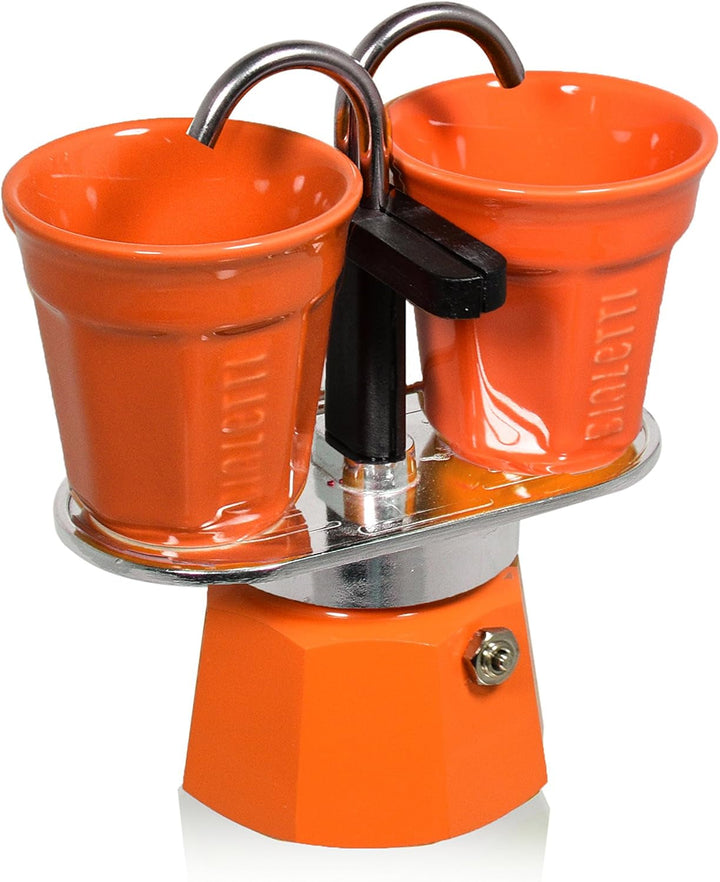Bialetti - Mini Express Kandisky: Set Moka conține filtru de cafea pentru 2 cești (90ml) + 2 cești espresso, roșu, aluminiu