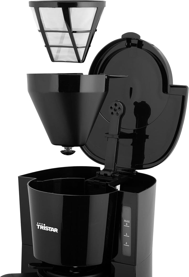 Cafetieră Tristar, termos de 1 litru, 900W, cu pereți dubli, 8-10 cești, oprire picurare, oprire automată, compactă, protecție la funcționare uscată, fără Bpa, ușor de curățat, CM-1285