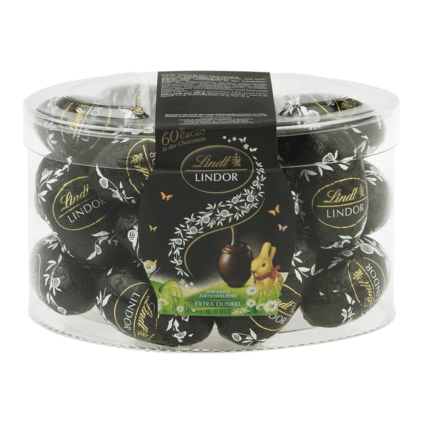 Lindt Schokolade LINDOR Eier 60% Kakao | 450 G | LINDOR Eier Extra Dunkel Mit Zartschmelzender Füllung Und 60% Kakaoanteil | Oster Schokolade | Schokoladengeschenk | Ostereier