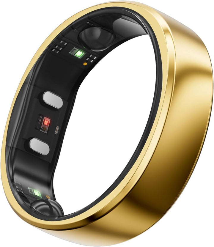 RingConn Gen 2 Smart Ring, primul sistem de monitorizare a apneei în somn din lume, fără abonament la aplicație, baterie cu autonomie de 12 zile, dispozitiv de urmărire a stresului, a ritmului cardiac și a sănătății femeilor, compatibil cu Android și iOS