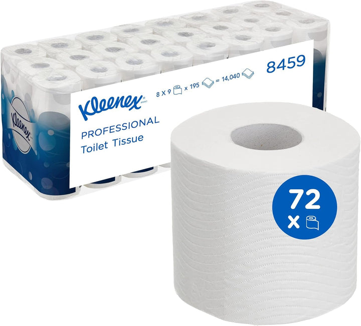 Kleenex Premium Role de hârtie igienică 8484, hârtie igienică cu 4 straturi, hârtie igienică cu foi căptușite din fibre pure 100%, hârtie certificată Fsc, 24 role X 160 (Insg. 3.840 foi)