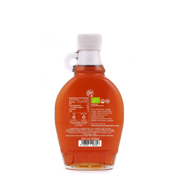 Maplefarm - Sirop de arțar organic pur canadian închis, grad A, închis, aromă puternică - 250 ml