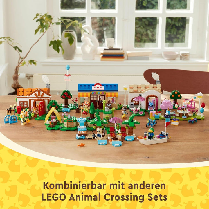 Set LEGO Animal Crossing Nook's Shop și Sophie's House, jucărie creativă pentru copii cu 2 mini figurine din seria de jocuri video, cadou pentru fete și băieți de la 7 ani 77050