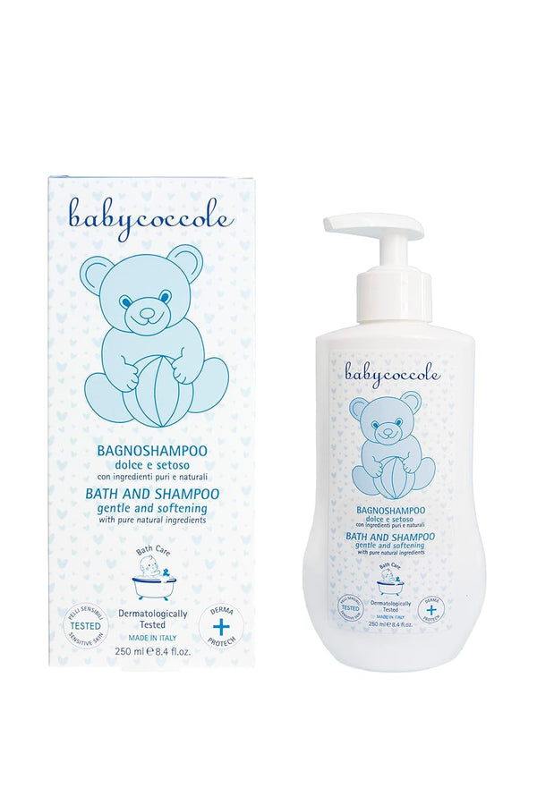 Babycoccole șampon de baie pentru bebeluși și copii, cu extracte de flori de lotus și ingrediente naturale, pentru piele sensibilă, 250 ml