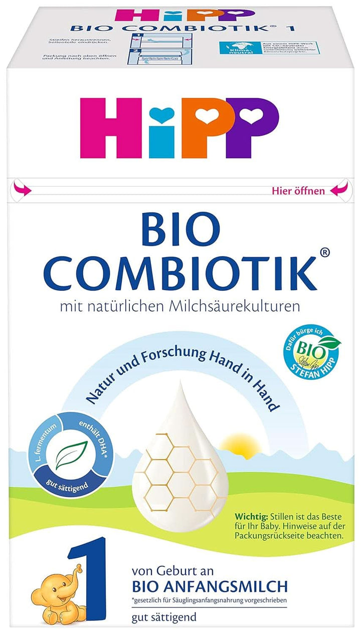 Formula lapte cu lapte organic Hipp PRE BIO Combiotik, pachet de 4 (4 x 600g)