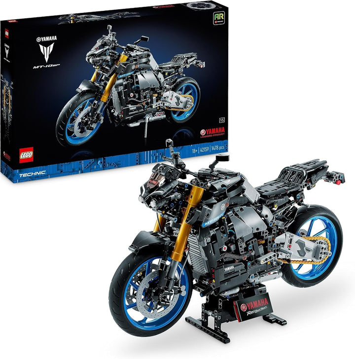 LEGO 42159 Technic Yamaha MT-10 SP Kit model de motocicletă pentru adulți, model autentic de vehicul cu motor cu 4 cilindri, direcție funcțională și aplicație Ar, cadou pentru bărbați și femei