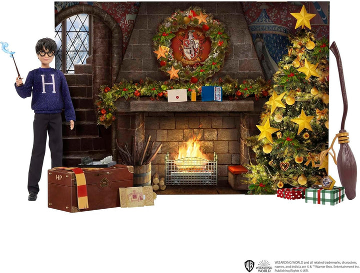 HARRY POTTER Calendarul de Advent Gryffindor - 24 de povești, surprize magice, Camera comună Hogwarts, chip realist, pentru fanii cu vârsta peste 6 ani, HND80