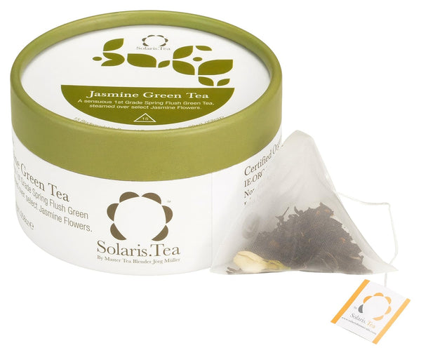 Ceai verde cu iasomie organic, 15 pliculețe de ceai din mătase, pachet de 1 (1 x 30 g)